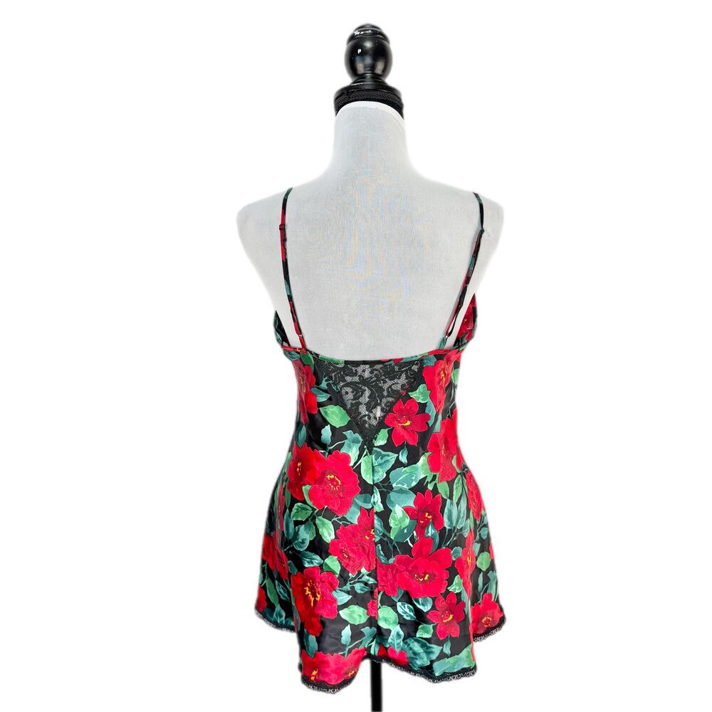 Vintage Victoria's Secret Red Floral Lace Trim Nightie - Women's Size M - Picture 3 of 7